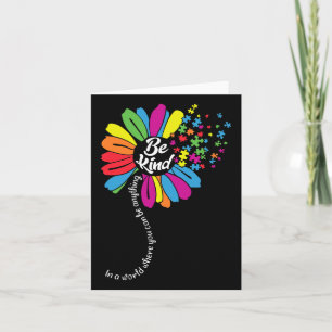 Autism Awareness Be Kind In A Word Daisy Card