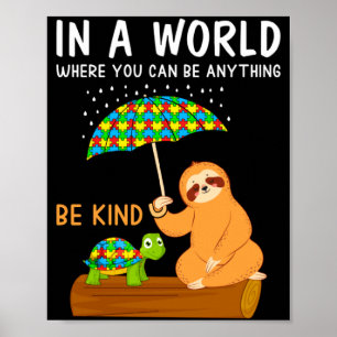 Autism Awareness Be Kind Special Education Teacher Poster