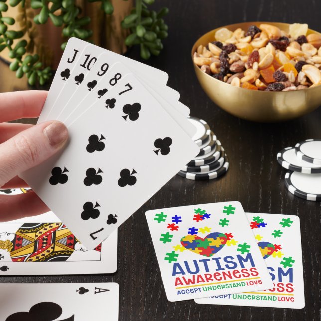 Autism Awareness Bicycle Playing Cards (In Situ)