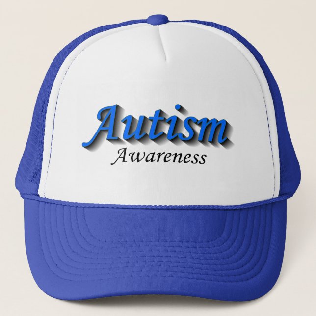 Autism Awareness (Blue/Blk) Trucker Hat (Front)