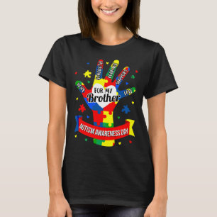 Autism Awareness Boy Kids Brother Puzzle T-Shirt