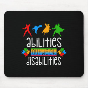 Autism Awareness Boys Abilities Outweigh Disabili Mouse Pad