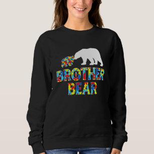 Autism Awareness Brother Bear Puzzle Support Autis Sweatshirt