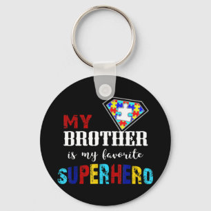 Autism Awareness Brother shirt, autism awareness d Keychain