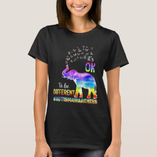 Autism Awareness Butterfly Elephant It's Ok To Be T-Shirt