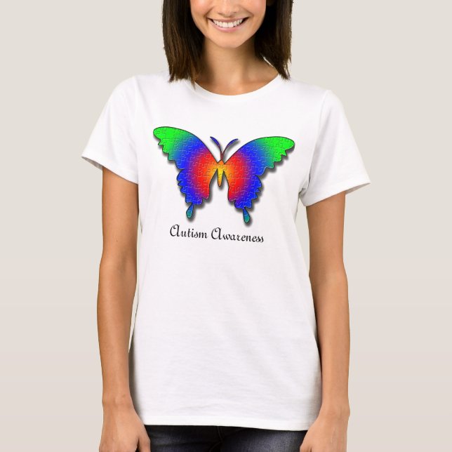 Autism awareness butterfly T-Shirt (Front)