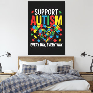 Autism awareness canvas print