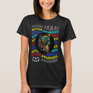 Autism Awareness Cheetah For Teacher Autism Moms D T-Shirt