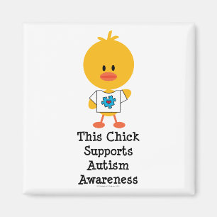 Autism Awareness Chick Magnet