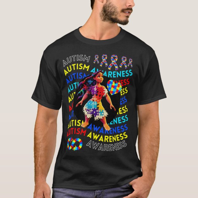 Autism Awareness Childrens Navigating Autism Autis T-Shirt (Front)