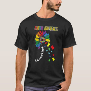 Autism Awareness Choose Kind Sun Flower Mom Women T-Shirt