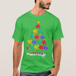 Autism Awareness Christmas Ornament Autism Christm T-Shirt