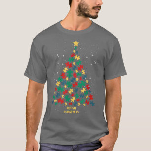 Autism Awareness Christmas Tree Autism Christmas C T-Shirt
