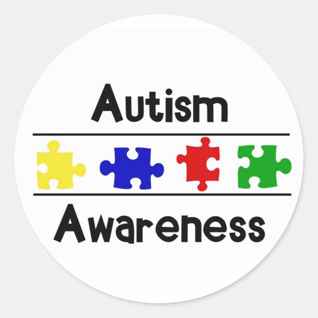 Autism Awareness Classic Round Sticker (Front)