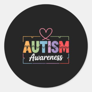 Autism awareness  classic round sticker