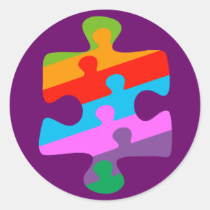 Autism Awareness Classic Round Sticker