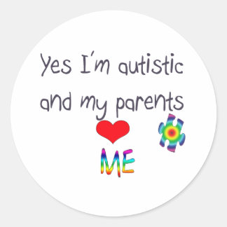 Autism awareness classic round sticker