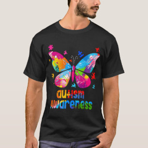 Autism Awareness Colorful Butterfly Puzzle T-Shirt