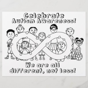 Autism Awareness Colouring Page