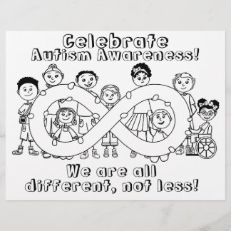 Autism Awareness Colouring Page