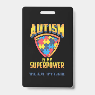 Autism Awareness Custom Team Support Event Badge