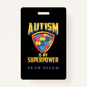 Autism Awareness Custom Team Support Event Badge