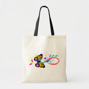 Autism Awareness Cute Butterfly & Infinity Sign Tote Bag