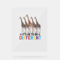 Autism Awareness Cute Giraffe Animal It's Ok To Be