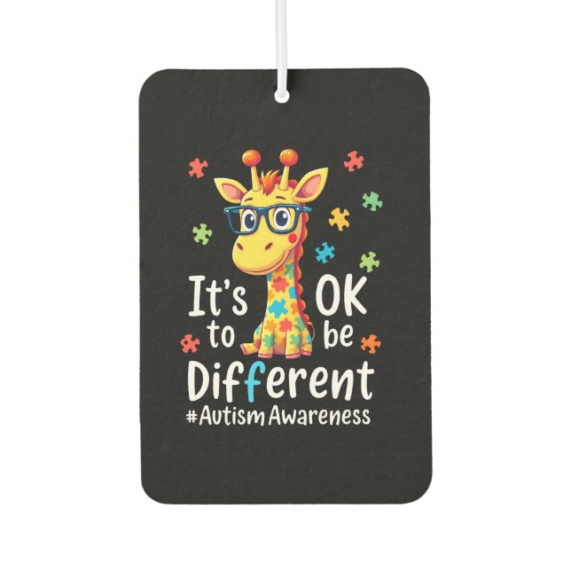 Autism Awareness Cute Giraffe Animal Its Ok To Be  Air Freshener (Front)