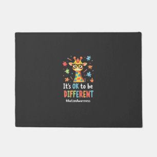 Autism Awareness Cute Giraffe Animal Its Ok To Be Doormat