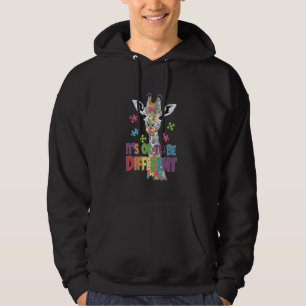 Autism Awareness Cute Giraffe Animal Its Ok To Be  Hoodie