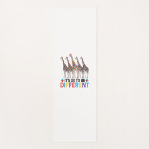 Autism Awareness Cute Giraffe Animal It's Ok To Be Yoga Mat
