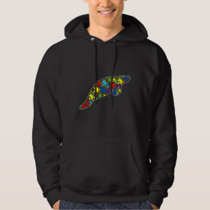 Autism Awareness Cute Manatee Puzzle Piece Animals Hoodie