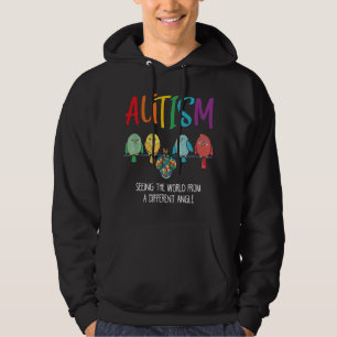 Autism Awareness Cute Owl Color Puzzles autism kid Hoodie