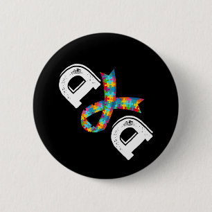 Autism Awareness Dad Father Acceptance Diffirent R 2 Inch Round Button