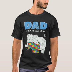 Autism Awareness Dad Love Proud Autism Son Father  T-Shirt