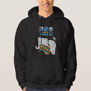 Autism Awareness Dad Of A Warrior Proud Autism Son Hoodie