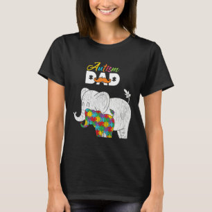 Autism Awareness Dad Proud Autistic Son Daughter E T-Shirt