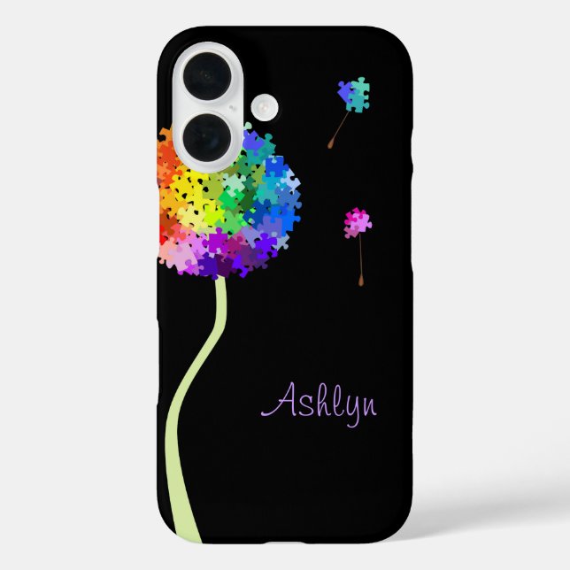 Autism Awareness Dandelion Wishes Case-Mate iPhone Case (Back)