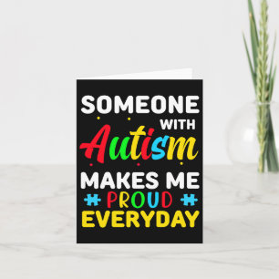 Autism Awareness Day Autism Makes Me Proud Women M Card