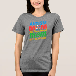 Autism Awareness Day Autism Mom T-shirt Design Tri-Blend Shirt