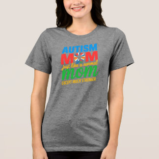 Autism Awareness Day Autism Mom T-shirt Design Tri-Blend Shirt