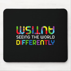 Autism Awareness Day Autistic World Differently Up Mouse Pad