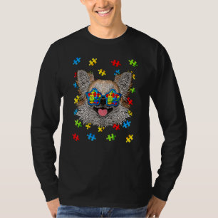Autism Awareness Day Chihuahua Puzzle Sunglasses D T-Shirt