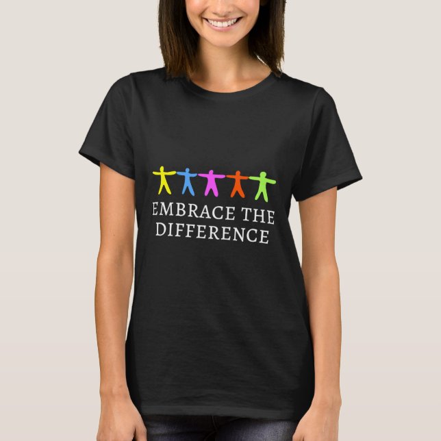 Autism Awareness Day Support Embrace The Differenc T-Shirt (Front)