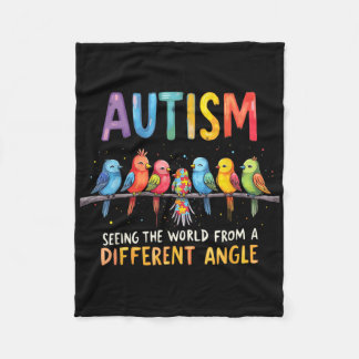 Autism Awareness Different Angle Neurodiversity De Fleece Blanket