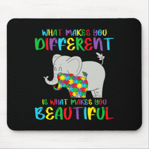 Autism Awareness Different But Beautiful Autism Wo Mouse Pad