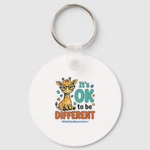 Autism Awareness Different Giraffe Vintage Shirt_1 Keychain
