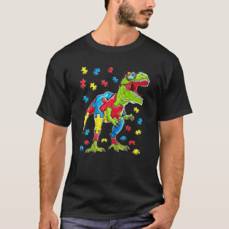 Autism Awareness Dino Autistic Toddler Boys Cute D T-Shirt