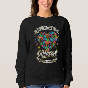 Autism Awareness Dinosaur Heart Boys Girls Kids Sweatshirt